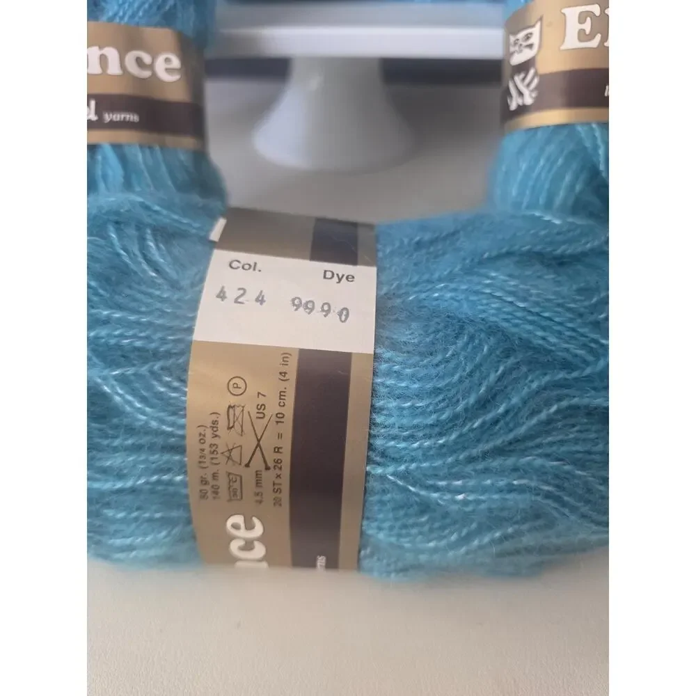 Marnel Elegance Blue Yarn Lot of 7 High Quality 140m/153 yds #424 Dye 9990